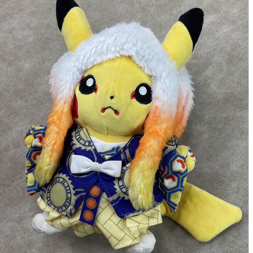 Pokemon Center Pikachu Plush game freak‎ Nintendo Doll Kimono Hat 2019
